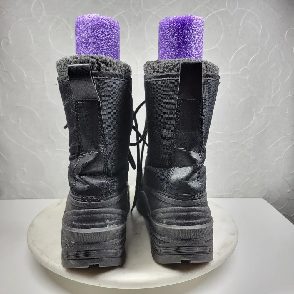Eddie Bauer Shane Snow Boots 10 Mens Black Faux Leather  display picture 2